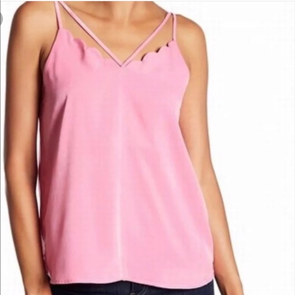 RO & DE Pink Scallion Tank Top (M)
